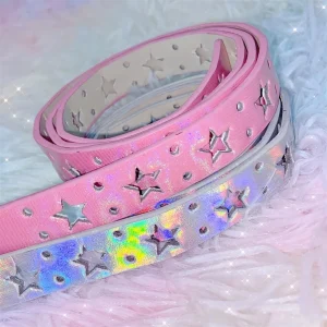 Ceinture pentagramme ajourée Y2k pour femmes, Harajuku Hip-hop Y2K, Style coréen Ins, étoile Goth, sous-culture, personnalité Laser