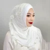 protection solaire élégant bandeau chapeau noeud supérieur doux tête enveloppement casquette couleur unie couverture complète ramadan hijab extérieur