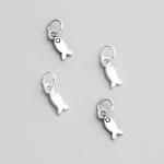 Pendentif poisson Vintage en argent pur S925, bricolage, perles faites à la main, Bracelet, collier, accessoires, matériel, composants de bijoux