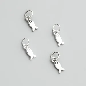 Pendentif poisson Vintage en argent pur S925, bricolage, perles faites à la main, Bracelet, collier, accessoires, matériel, composants de bijoux