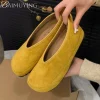 Sandales plates femmes baskets chaussures mocassins décontractés 2025 tendance été nouveau daim confort marche peu profonde Sport Zapatos De Mujer