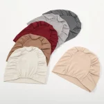 Casquettes Hijab Musulmanes en Coton, Sous-Écharpe Fermée, Turban Musulman, Capuche artificiel astique, Bonnet pour Femme, Nouvelle Collection