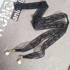 Ceintures de taille avec pendentif en perles, accessoires pour vêtements, chaîne pour robe élégante, chaîne de taille pour femmes, mode dentelle décorative douce