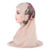 h317 belles filles musulmanes hijab avec dentelle broderie islamique écharpe châle foulard chapeau armia tirer sur envelopper ramadan cadeau