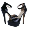 sandales d'été sexy pour femmes, talons super hauts de 14cm, bout ouvert, lanière à la cheville, plateforme, talons aiguilles, robe de soirée gladiateur, chaussures de mariage, 2025