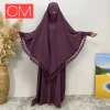 Abaya avec tiens imar pour femmes musulmanes, ensemble islamique, hijab de prière, grande taille Abaya avec tiens imar pour femmes musulmanes, ensemble islamique, hijab de prière, grande taille
