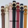 boucle en alliage lettre C argentée, ceinture pour femme fabriquée en matériau PU durable. Caractéristiques un design élégant et moderne
