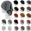 capuchon intérieur cylindre monochrome modal 53 couleurs, bonnet de base de cou arabe en coton de soie à haute élasticité, vêtements islamiques, bonnet sous shampooing hijab