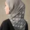 hijab intérieur musulman sportif pour femmes, motif d'impression géométrique, turban instantané pour dames, bandeau, modèle d'en tête