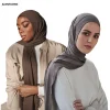 29 couleurs premium jersey hijab écharpe solide musulman longues foulards turban châle élastique coton arabe foulard bandeau saoudien hijabs