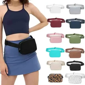 Sac banane à fermeture éclair pour femme, sac de poitrine, sac à bandoulière, sac à bandoulière pour sports de plein air, décontracté, voyage, ceinture féminine, poudres d&rsquo;argent, 2024