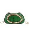 marque de luxe or métal fermeture boîte pochette acrylique coquille pochette en métal sac de soirée épaule mariage sac à main fête sac à bandoulière
