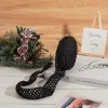 5.5 yards 1.7 "de large élastique crochet bandeau ruban crochet extensible garniture tissu pour cheveux accessoires haut tubulaire, noir