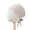 bonnet hijab en satin modal, sous capuchon islamique avec cravate, hijabs instantanés pour femmes, turban musulman uni, mouchoir bandana