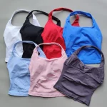 ARFTE haut à licou gilet de gymnastique femme dos nu débardeurs Push Up Sport soutiens-gorge gilet de course hauts d&rsquo;entraînement vêtements de Sport vêtements de Yoga