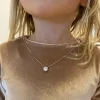 collier plaqué argent sterling 925 pour femme, polyvalent, simple, rotterdam, kling, aaa, zcomprend sur la clavicule, bijoux de mariage, vente en gros, chaud