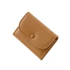 Élégant litchi grain porte monnaie pochette courte ultra mince femmes court portefeuille multi fonction fermeture éclair en cuir pu porte carte femmes