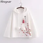 Sweats à capuche brodés pour femmes, esthétique à capuche, vêtements baggy Kawaii, streetwear de créateur, personnel chinois pour adolescents, printemps confortable