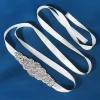 ruban doux ceinture de mariée argent longue ceinture de mariage robe ceinture style coréen ceintures de mariée femmes