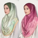 Nouveau populaire élégant en mousseline de soie Hijabs femmes tête enveloppement carré écharpe mode imprimé fleuri diamant Turban casquette