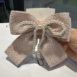 Épingles à cheveux avec nœud en perles pour femmes, pinces à cheveux élégantes, Barrettes, bandeau, bijoux de mariage, accessoires pour cheveux coréens, couvre-chef