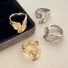 porte bague irrégulier baroque en laiton plaqué or véritable, fabrication de bijoux à la mode, matériaux de bricolage, accessoires, 3 pièces