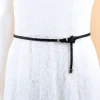 ceinture fine tressée en cuir pour femme, robe chemise, ceintures décoratives, boucle ardillon, à la mode, corde de taille pour dames