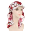 mode musulman imprimé fleuri hijab turban chapeau pour femmes visière casquette de baseball chapeaux de soleil foulard écharpe bord femme foulards bandanas