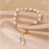 bracelet perlé élégant pour femme, bracelet réglable de luxe, bijoux doux pour fille, cadeaux de fête d'anniversaire, mode