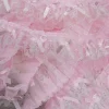 garniture en tissu dentelle brodée avec nœud rose, 1 yard, accessoire de décoration pour vêtements, bricolage, 5cm de large