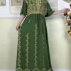 abaya d'été musulmane pour femmes africaines, robe brodée islamique, manches courtes, renforcement de la taille, robe de soirée en coton, dubaï, nouveau