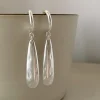 boucles d'oreilles en argent sterling 925, style simple, breloques pour femmes, cadeau d'anniversaire, accessoires de bijouterie fine, nouvelle collection