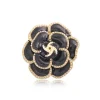 broches camélia en strass pour femmes, unisexe, design floral en émail, épingles végétales, fête de bureau, cadeaux pour amis, accessoires bijoux
