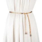 Ceinture en métal ronde évidée sculptée rétro pour femme, mode, environnement, luxe, designer, élégant