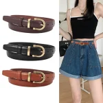 Ceinture femme mode boucle ardillon ceintures fines véritable luxe ceinture souple femmes avec pantalon Cargo jean ceinture coupe-vent ceinture en cuir PU