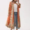 miyake plissé vintage imprimé col rabattu à manches longues veste longue femmes concepteur abaya nouveau dubaï mode grande taille manteaux