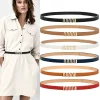Ceinture Vintage de Haute Qualité pour Femme, Fine, Environnement, Serrure Dorée, Robe Jean, Pull, Nouvelle Mode