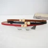 ceinture en cuir pu pour femmes, boucle boule en métal doré, mode fine, réglable, sauvage, slim, robe, jean, bretelles décoratives