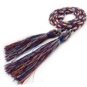 160 cm mince arc gland tissé corde ceinture tressée ceintures taille chaîne taille corde glands ceintures