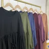 abaya robe de soirée pour femmes musulmanes, caftan islamique, modeste, fermeture éclair sur le devant, dubaï, eid, maxi