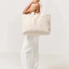 sac de courses personnalisé couleur beige, 100 pièces, sac de fête en toile de grande capacité, sac de plage personnalisé pour vacances d'été