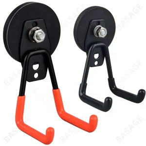 Crochet de garage à aimant puissant, installation sans clous, haute charge, antidérapant, étanche, adapté aux outils de jardinage, 43 mm