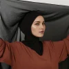 hijab niken mousseline de soie pour femme, bandeau de sauna musulman, bonnet, long châle avec jersey, sous Écharpe, couverture de cou, enveloppe de sauna, vente en gros