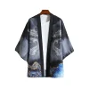 kimono japonais imprimé dragon pour hommes et femmes, cardigan harajuku, chemise traditionnelle haori
