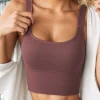 soutien gorge de sport respirant pour femmes, haut court sans couture, sans fil, confortable, sexy, rembourré, soutien, yoga, entraînement, sport