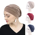 Nouveau femmes croix musulman hijab chapeau intérieur islamique sous-écharpe arabe Wrap chimio Bandana musulman écharpe Hijab Bonnet casquette indien chapeau