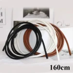 Ceinture pour femme en cuir microfibre et peau de mouton, cordon rond, ornée d&rsquo;une robe à nœud polyvalente, avec un détail de nouage élaboré