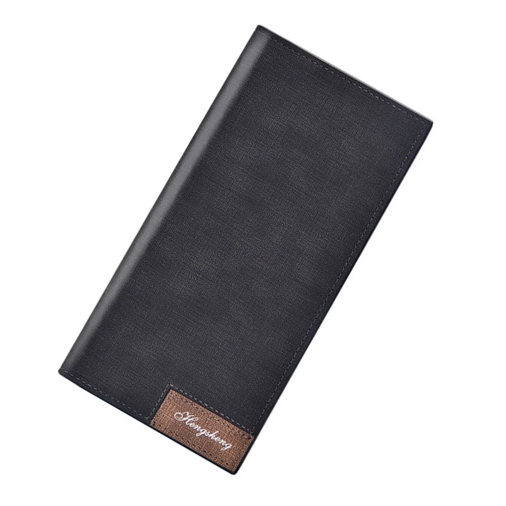 Élégant mâle longue fermeture éclair portefeuille angleterre style grande capacité pochette d'affaires anti vol multi fente pour carte porte carte d'identité hommes