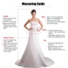robe de mariée luxueuse ligne a pour femmes, avec des appliques en dentelle, personnalisée, dos nu, manches longues