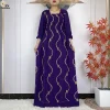 abaya robe africaine élégante en coton pour femmes, vêtement islamique, taille renforcée, nouvelle collection